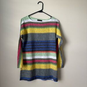 Nally & Millie Vibrant Striped Knit Top Size Medium